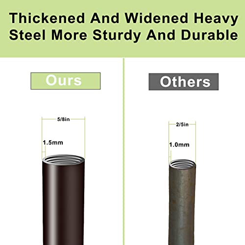 image for HoLarXuQ Double Shepherds Hook for Outdoor,94 Inch Bird Feeder Pole wi