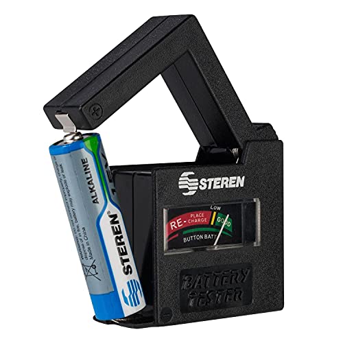 Universal Battery Tester Steren AA AAA C D 9V 1.5V Button Cell Batteries