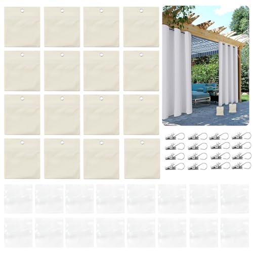 16 Stück Vorhang Beschwerer Outdoor Schwere Sandsäcke zum Beschweren mit Metallclip Vorhang Beschwerer Unten Tragbare Gewichtssäcke für Garten Pavillon Terrasse Tischdecken Vorhänge