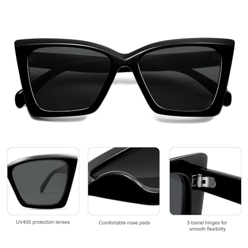 Image of SOJOS Trendy Oversized Cateye Sunglasses Womens UV400 Designer Shades Lentes De Sol Para Mujer SJ2347