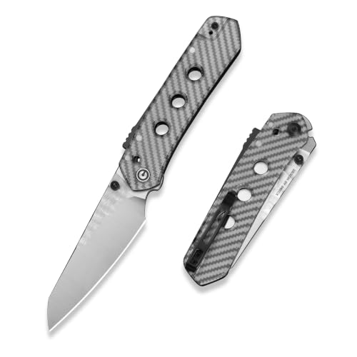 Image of CIVIVI Vision FG Pocket Knife, 3.54 inch Nitro-V Reverse Tanto Blade C22036-8 | Superlock Folding Knife with Lexan Handle, Reversible Ambidextrous Clip for EDC Camping Hiking