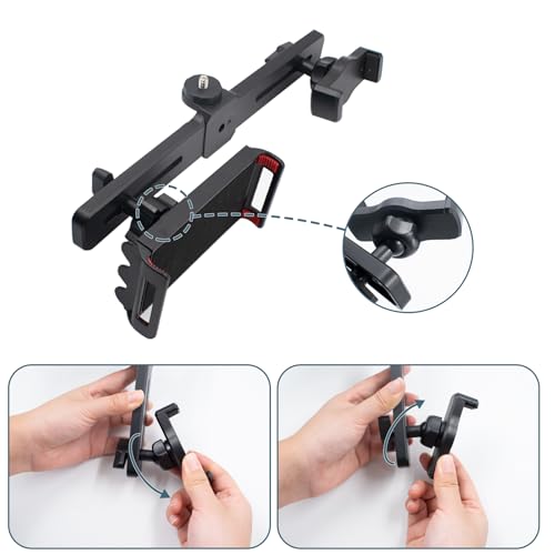 Support trépied smartphone rotatif 360 avec double fixation ajustable - 2