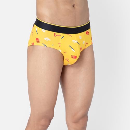 Image of Bummer Men's Printed Micro Modal Briefs Underwear | Ultra Soft & Breathable | Combo Pack of 2