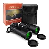 ⭐Einfache Einstellung und präzise Fokussierung: Das Fernglas ist mit einem Mittelachsen-Fokussierrad und einem Parallaxen-Einstellrad ausgestattet. Die Augenmuschel kann zur schnellen Einstellung auf und ab gedreht werden. Benutzer mit oder ohne Brille können bequem zuschauen. Das verbesserte Augenmuscheldesign und der mitgelieferte Objektivdeckel sind sehr einfach zu bedienen.