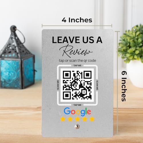 tinydabba Premium Frosted NFC & QR Code Review Standee – 4x6 Inches by tinydabba - 6