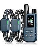 HapTop Shock Collar for 2 Dogs - 4200FT Dog Training Collar with Remote, 4 Training Modes with IPX7 Waterproof Electric Collar, Security Lock E-Collar for Large Medium Small Breeds(Teal Blue)