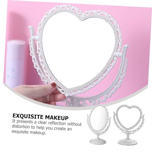 Espejo de maquillaje doble rotatorio de mesa Healeved miniatura 6