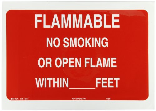 Panneau inflammable Brady 88414 en polyester 25x35 cm
