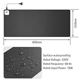 Podgrzewana podkładka pod mysz, XXL gamingowa podkładka pod mysz z funkcją ogrzewania, podgrzewana podkładka na biurko z 6 stopniami ogrzewania, timer 3-godzinny, duża podkładka pod mysz do laptopa