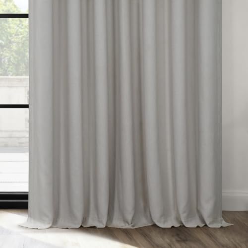 Image of HPD Half Price Drapes - Faux Linen Curtains for Living Room (2 Panels) - 100W X 96L - Extra Wide Textured Room Darkening Curtains for Bedroom 96 Inches Long - Drapes for Home Decor, Birch