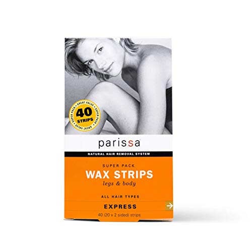 Legs & Body Wax Strips, Parissa Hair Removal Waxing Strips For Legs, Body, Bikini, Arms, Underarms With After Care Azulene Oil, 40 Strips #TOP7