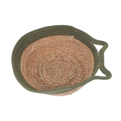 FRCOLOR 1pc Cat Nest Woven Pet Sleeping Bed for Indoor Use Comfortable Grass- Cat Rest House Stylish Design for Travel and Home Use