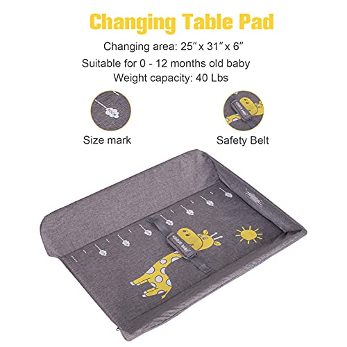 Fizzeey Baby Diaper Changing Table - Foldable Portable Folding Changing Table Station W/Storage Organizer #TOP1