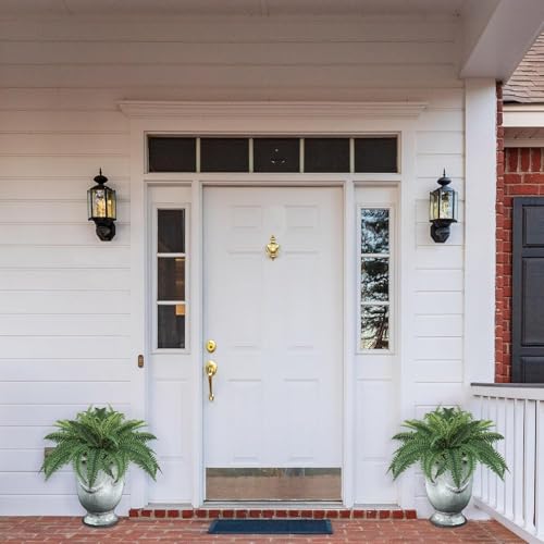 2-Pack – 48\" Artificial Boston Ferns with 48 Silk Fronds Each – Lifelike Faux Hanging Plants for Outdoor & Indoor Use – Realistic Greenery for Baskets, Planters & Home Decor - Thumbnail 2