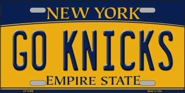 Smart Blonde Go Knicks Novelty Metal License Plate Tag LP-13459
