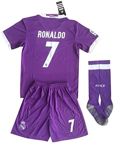 Real Madrid Ronaldo #7 Away Soccer Jersey Set & Socks Kids/Youths 7-8 Years Old