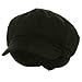 Big Size Cotton Newsboy Hat - Black (For Big Head)