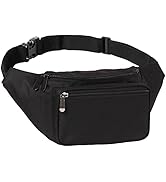 Black Fanny Pack Belt Bag I Mens Fanny Packs for Women Fashionable - Crossbody Bag Bum bag Waist ...