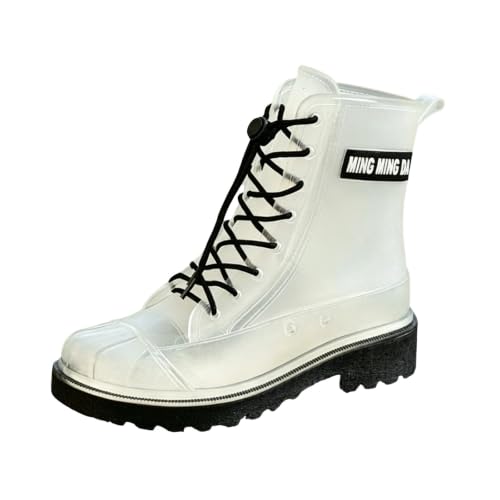 Bottes de pluie imperméables avec semelle antidérapante et bout rond femme