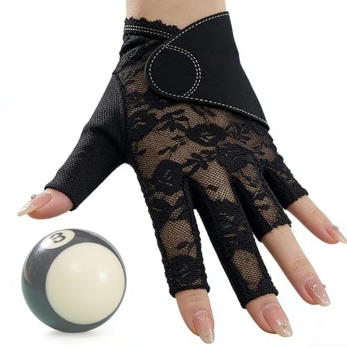 Guanto da biliardo per mano sinistra - 3,94 pollicida uomo, traspirante, a 3 dita, per principianti, professionisti e appassiona