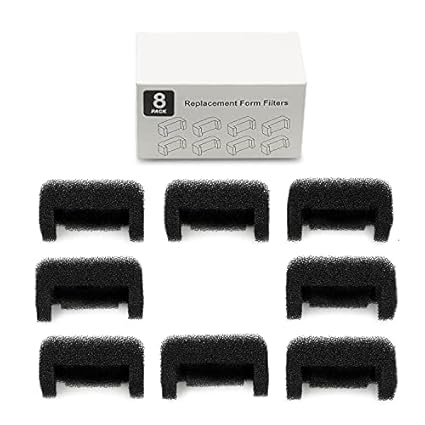 VinDox Pet Water Fountain Pre Foam Filters Replacement for VEKEN/Wonder Creature/Beacon Pet/Comsmart Round and Cubic Stainless Steel Cat Water (8 Pack)