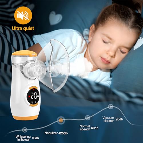 Nebulizer - Portable Nebulizer for Adults and Kids, Ultra-Quiet Nebulizer Machine with Intuitive LED Interface and Auto-Cleaning Travel and Home Use - Image 4