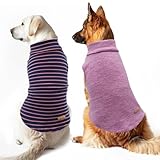 KYEESE 2Pack Dog Sweater Pullover Dog Sweaters for Large Dogs Warm Dogs Clothes Stretchy Pet Sweater Large Size Pets Comfy Turtleneck Pet Coats Soft Pets Sweatshirt