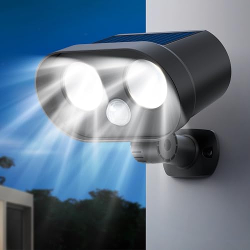 Noctila Solar Lights Outdoor Waterproof 6500K 1200mAh Battery, Bionic Motion Sensor IP65 Security...
