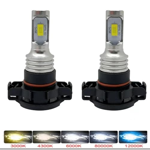 Bombillas LED PSX24W azul hielo 12000K y 12000LM para faros antiniebla de coche 12V 24V