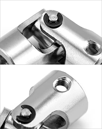 QWORK 2 Stück 8mm bis 8mm Metallwellenkupplung Motoranschluss Universalgelenk,Universal Joint Wellenkupplung