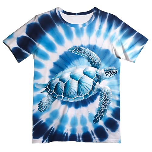 Image of Kids Neon Tie Dye Shirt for Boys Girls Tie-Dye T-Shirt Hippes Tshirt Senior Children Tee Size 6-16 Years Age