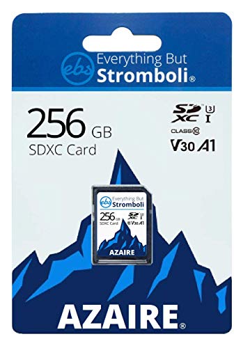 Everything But Stromboli Cartão De Memória 256GB Classe 10 Azaire UHS-1 U3 Video Speed ​​V30 256G SD