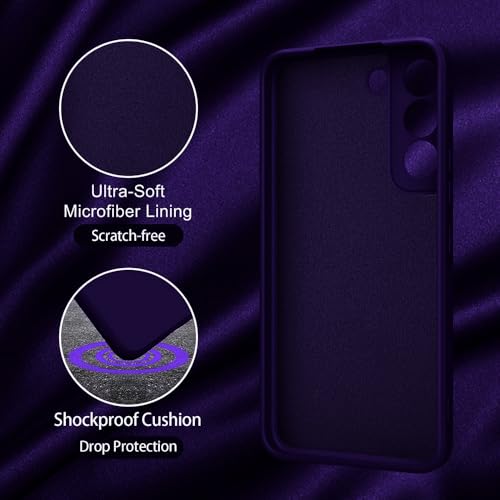 Image of Back Cover for Samsung Galaxy S22 Plus 5G | Full Camera Protection | Premium Liquid Silicon Case | Flexible Bumper Case for Samsung Galaxy S22 Plus 5G (Dark Purple)