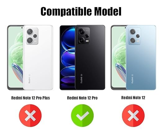 Image of Jkobi Lifetime Anti-Yellow MagSafe Compatible Clear Back Cover Case for Xiaomi Redmi Note 12 Pro 5G (Sleek Hard Crystal | Shockproof and Camera Protection)