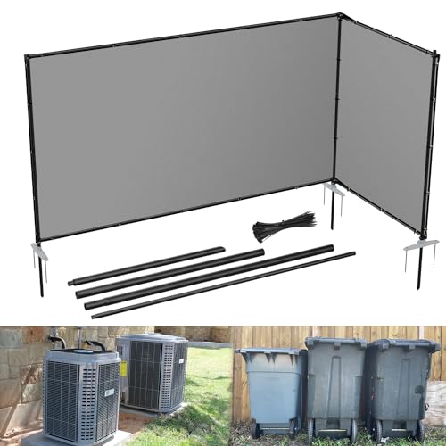 E&K 6'x12' Outdoor Privacy Screen Fence Panel Freestanding Backyard Patio