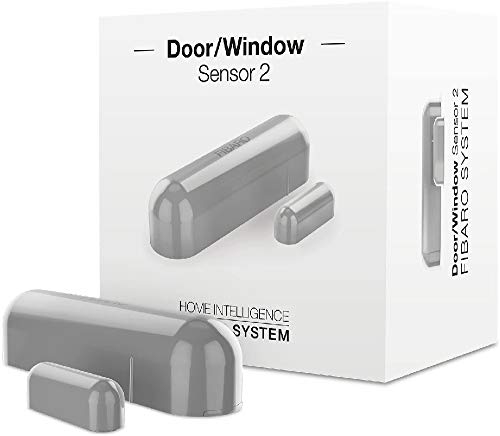 FIBARO Door Windows Sensor 2 / Z-Wave Plus Türfenster und Temperatursensor, Silber, FGDW-002-2