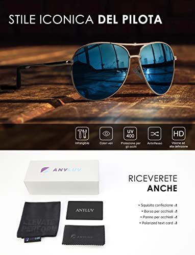 ANYLUV Occhiali da sole Uomo Donna Polarizzati