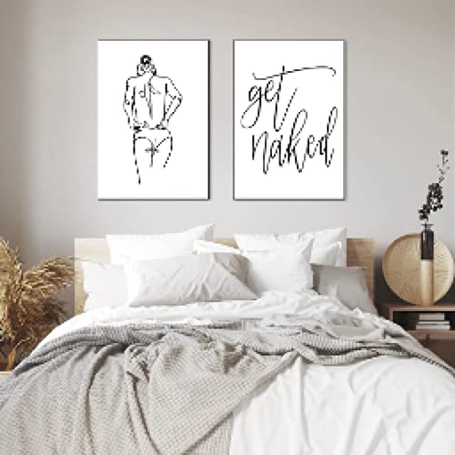 Toile peinture de salle de bains sexy affiche minimaliste 50x70cm pour déco moderne