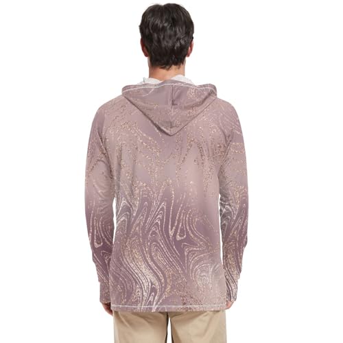 GAIGEO Light UPF Shirt Men, Breathable Summer Long Sleeve Shirts for Men, Moisture Wicking Beach Shirts, Coral S3