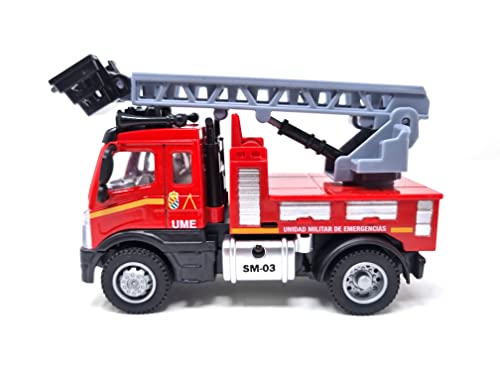 PLAYJOCS GT-8150 CAMIÓN UME Bomberos. Coche de Metal y plástico, Juguete para niños.