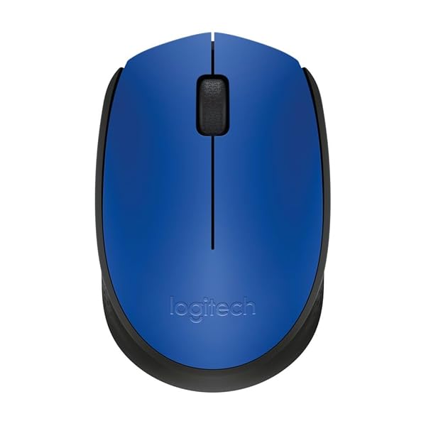 Logitech M170 Wireless Mouse for PC, Mac, Laptop, 2.4 GHz with USB Mini Receiver, Optical Tracking, 12-Months Battery Life, Ambidextrous - Blue
