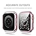 Haojavo 5 Pack Case for Apple Watch Series 3 2 1 38mm with Tempered Glass Screen Protector, Full Hard Ultra-Thin Scratch Resistant Bumper Protective Cover for iWatch 38mm Accessories(5 Colors)