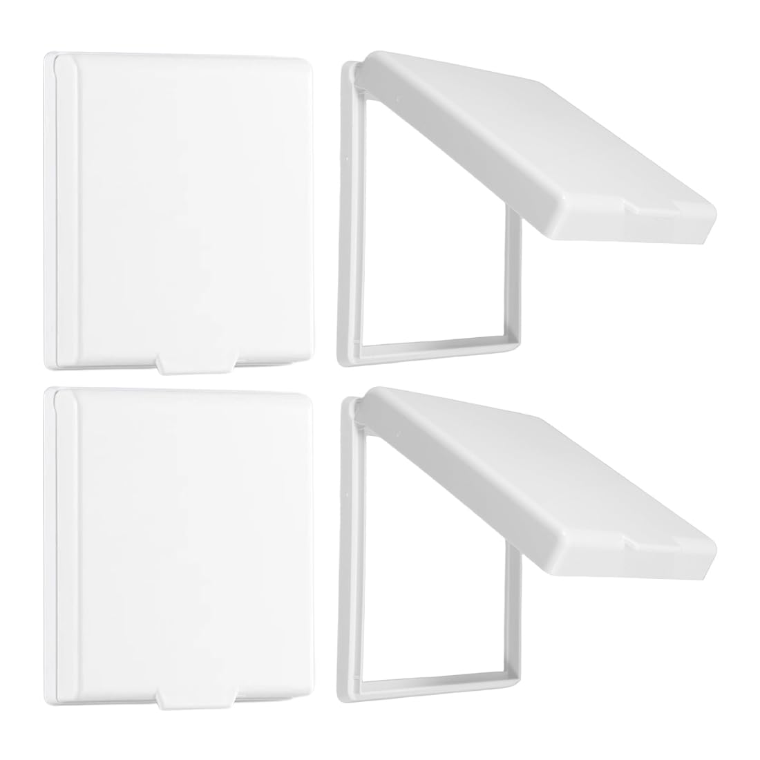 UIEXEA 4 Pcs Tipo 86 Tapa Enchufes Bebe de Estanco Exterior Pared, Autoadhesivo Cubierta Toma Corriente, Protector Enchufes para Bebes Para de Baño, Cocina, Dormitorio