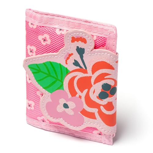 Image of Stephen Joseph, Kids Wallet, Tri-Fold Bi-Fold Wallet for Boys & Girls with Zipper Coin Pocket, Durable Polyester Small Wallet for Kids, Cute Designs for School & Travel, Floral