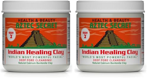 Image of Aztec Secret- Indian Healing Clay 16 Oz - Deep Pore Cleansing Facial & Body Mask - The Original 100% Natural Calcium Bentonite Clay - New Version 2 (Pack of 2)