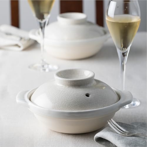 [萬古焼(ばんこやき)]墨貫入(すみかんにゅう)土鍋 銀峯 GINPO 日本製(8号 1〜2人用)京型土鍋