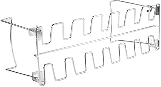 Kisangel Stainless Steel Chicken Leg Rack BBQ Grill Tool for Roast Chicken Legs Wings More Secure Locking Positions for Smoking Baking for Outdoor Picnics and Barbecues