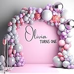 Custom Vinyl Decal for Arch, Backdrop, Acrylic, Wall, Mirror – Personalized Name and Age Wall Decal, Party Decor DIY Sticker for Balloon Arch, Event Sign Decoration - Image 5