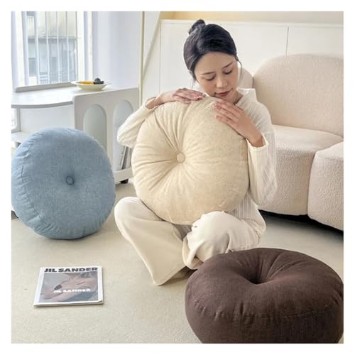 Cojín de meditación en lino premium grueso para silla de oficina y suelo 5