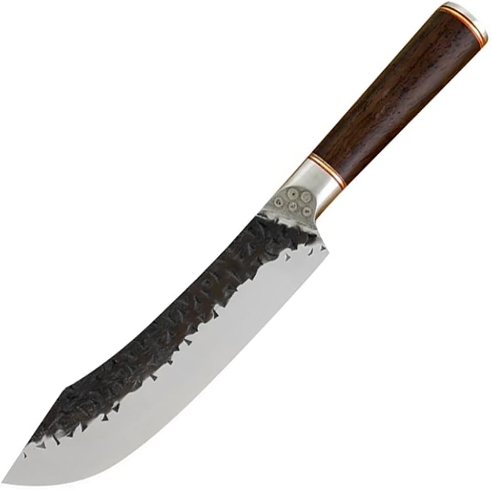 MAYiT Meat Cleaver Knife, 6.3inch Utility Cleaver Knife 5cr15mov Steel Kitchen Knives Small Butcher Slaughter Meat Knifes Cooking Tool with Ebony Handle